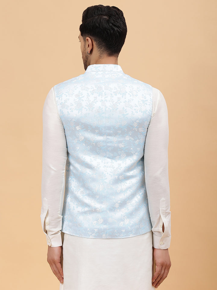 Woven Jacquard Nehru Jacket