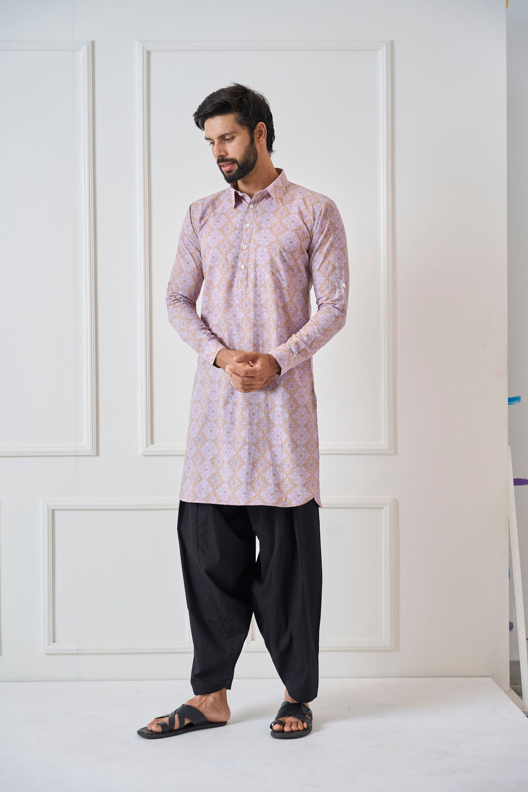 Pure Cotton Printed Pathani Kurta