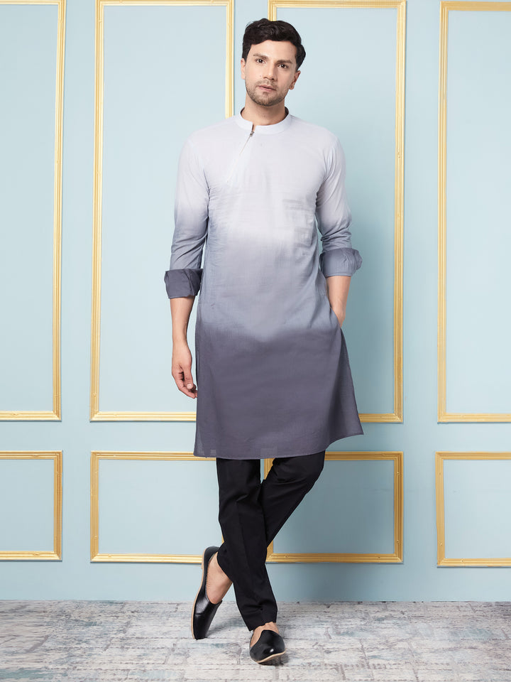 Ombre Dyed Pure Cotton Kurta