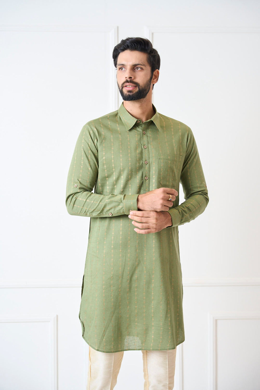 Pure Cotton Printed Pathani Kurta