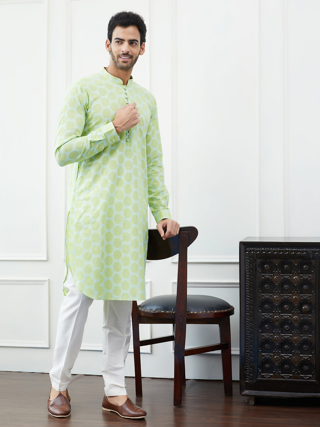 Embroidered Pure Cotton Straight Kurta