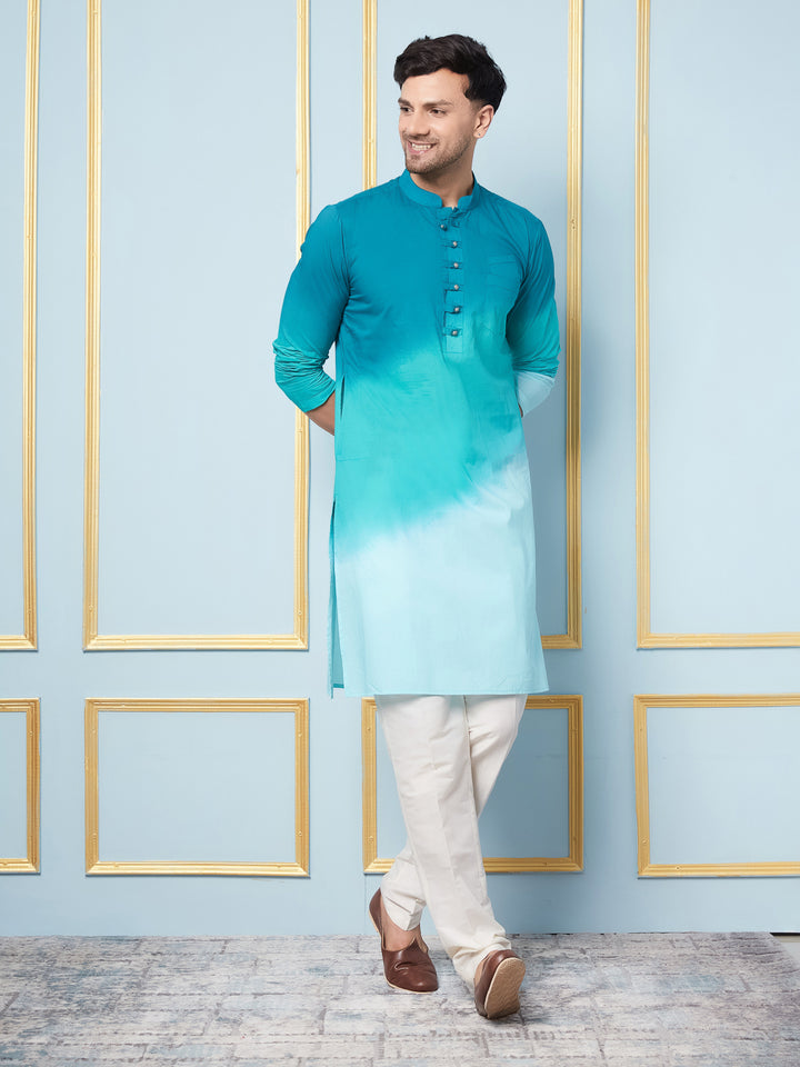 Ombre Dyed Pure Cotton Kurta