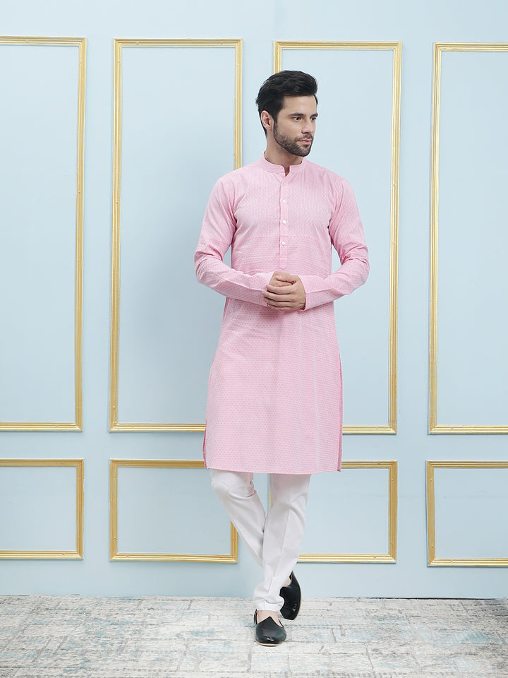 Printed Pure Cotton Straight Kurta with Pyjama