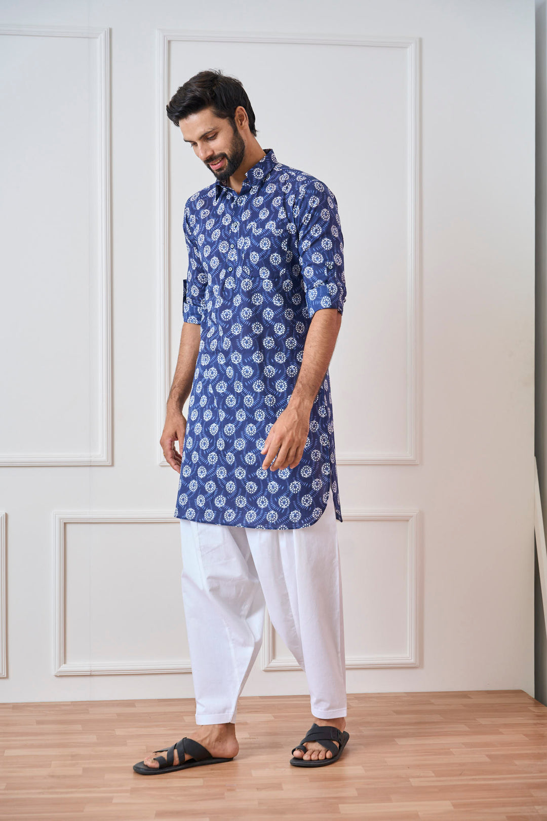 Pure Cotton Printed Pathani Kurta