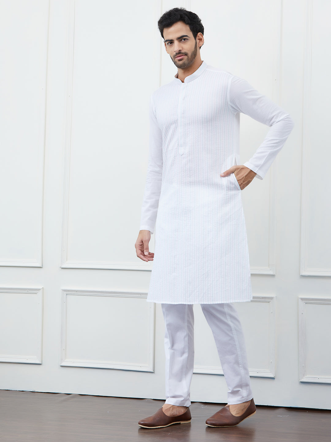 Thread Work Pure Cotton Kurta