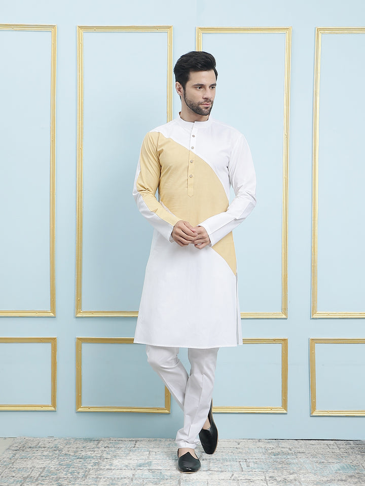 Solid Pure Cotton Straight Kurta with Princess Panel