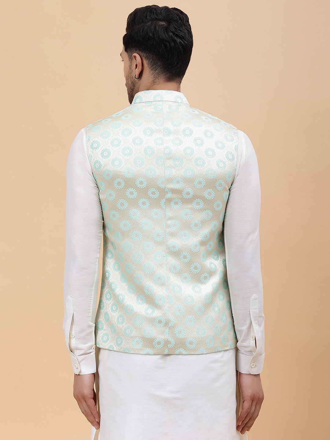 Woven Jacquard Nehru Jacket