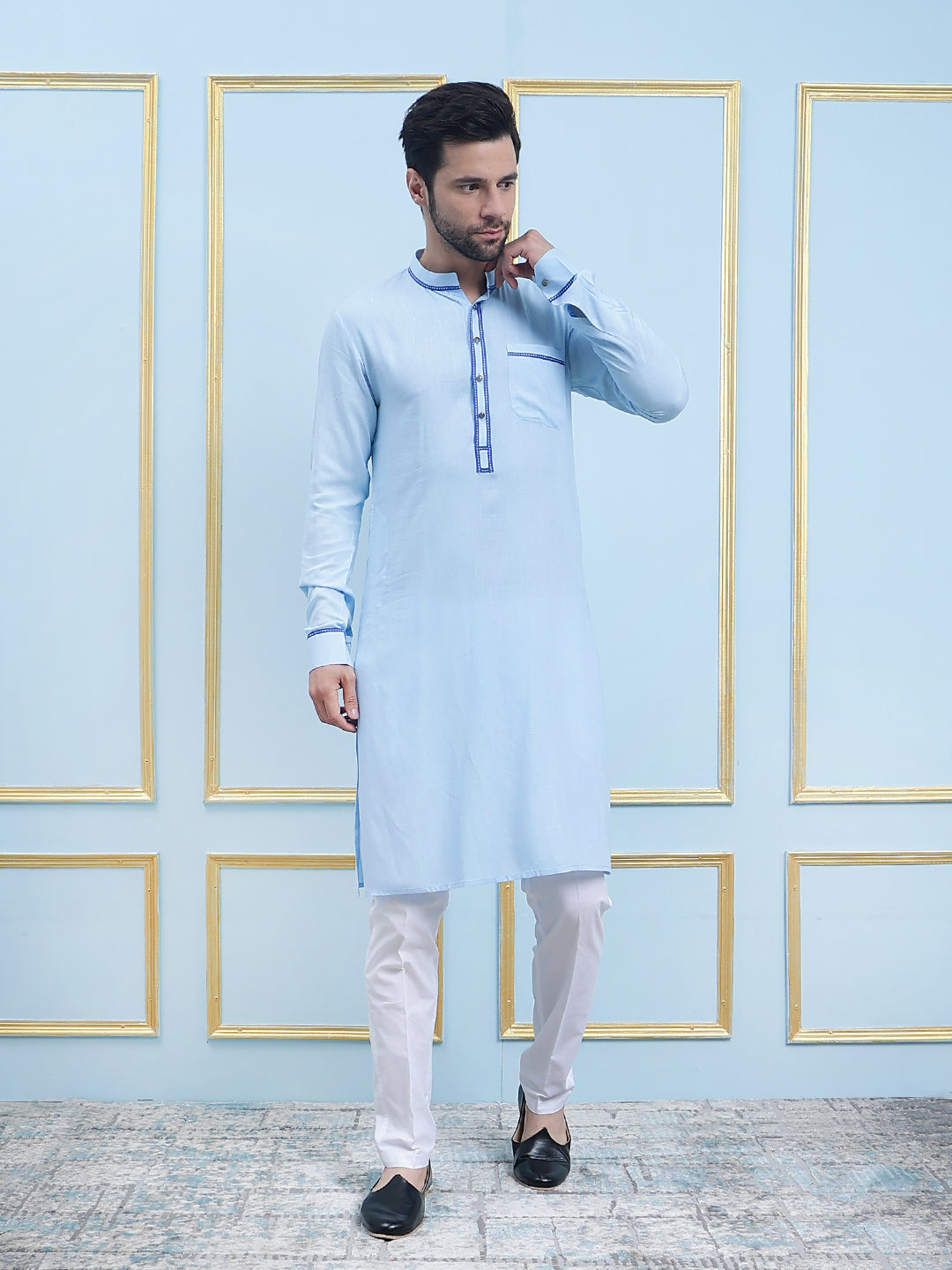 Solid Pure Cotton Straight Kurta