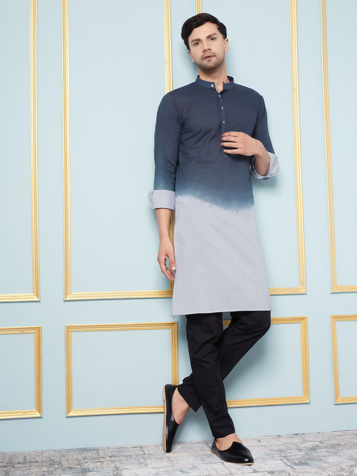 Ombre Dyed Pure Cotton Kurta