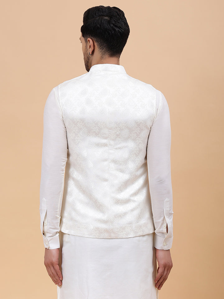 Woven Jacquard Nehru Jacket