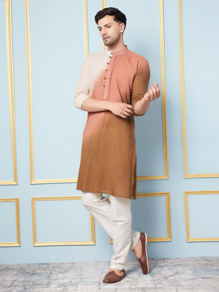 Ombre Dyed Pure Cotton Kurta