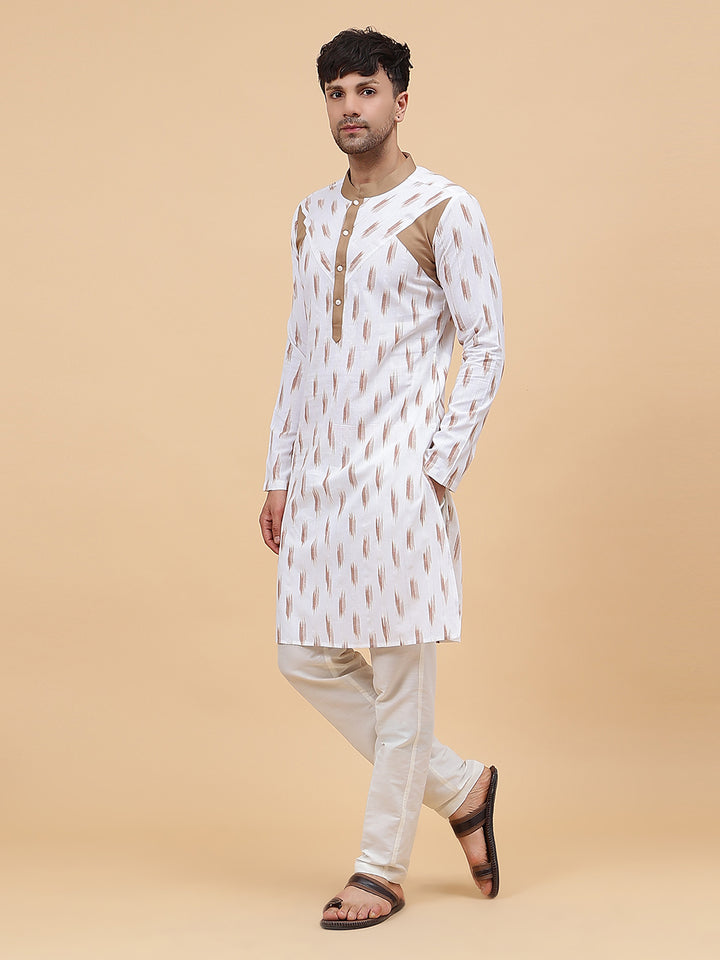 Ikat Printed Cotton Kurta