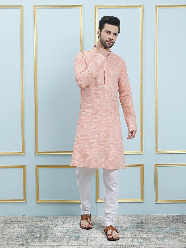 Solid Pure Cotton Straight Kurta with Pyjama