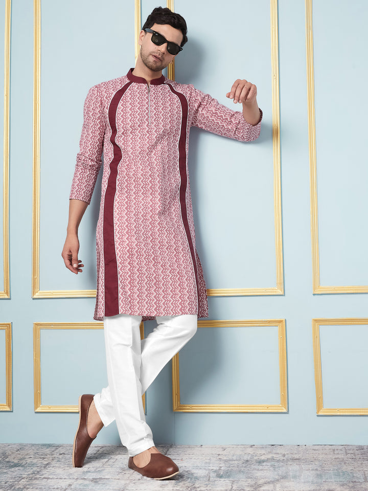 Geometric Printed Cotton Kurta