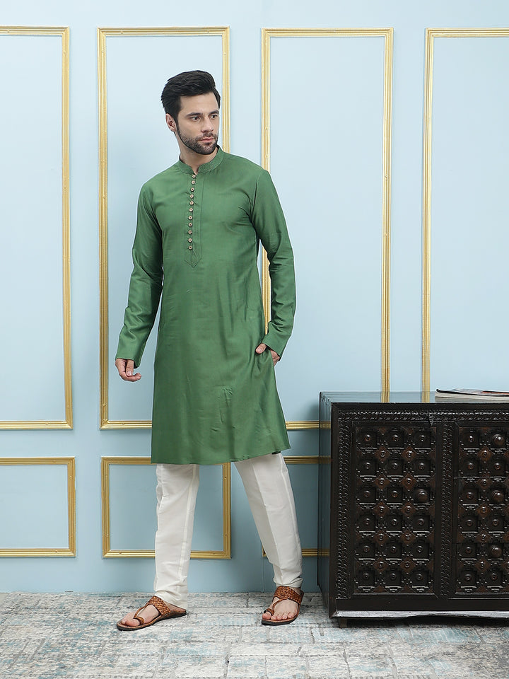 Solid Pure Cotton Straight Kurta