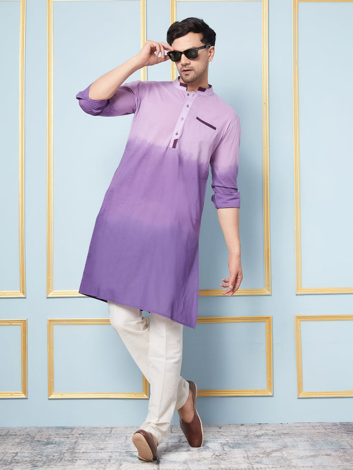 Ombre Dyed Pure Cotton Kurta