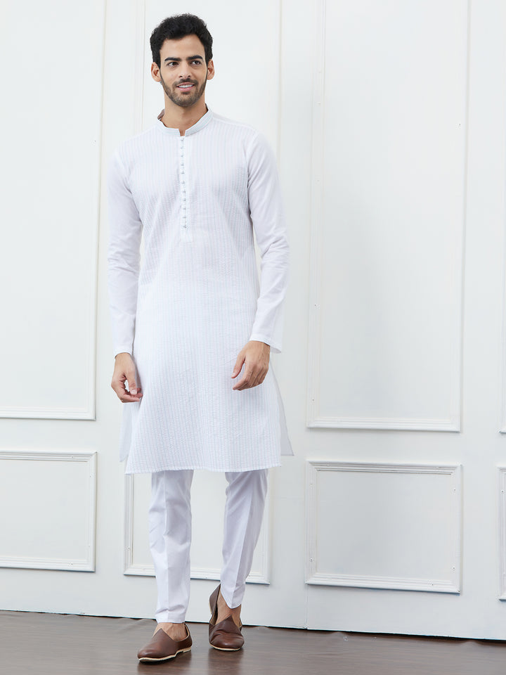 Thread Work Pure Cotton Kurta