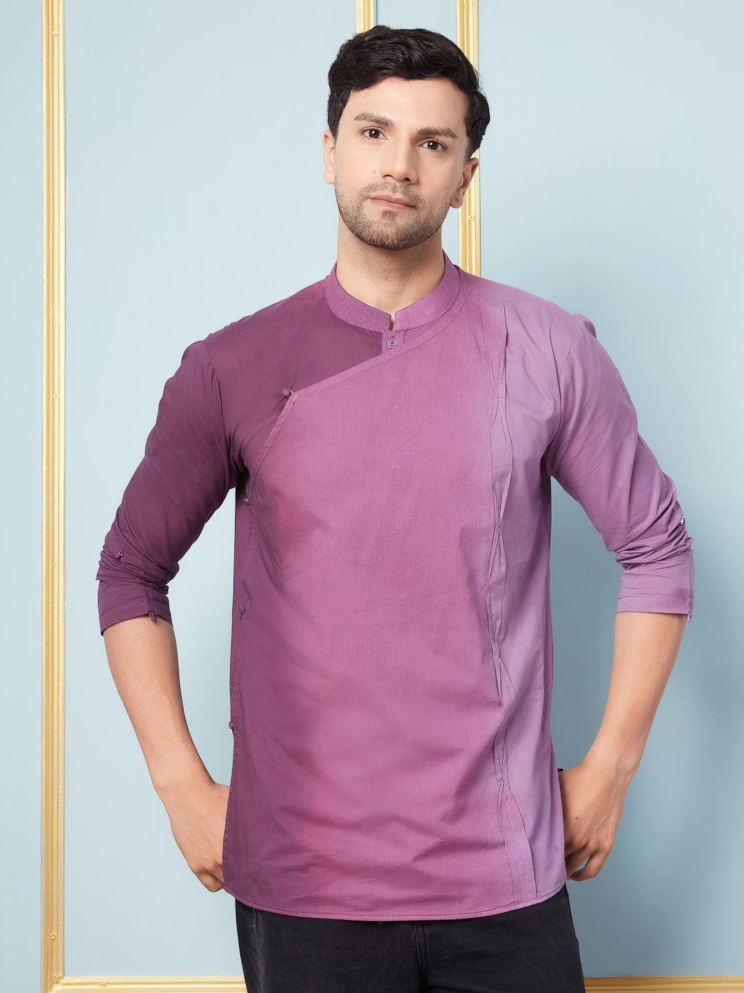 Ombre Dyed Pure Cotton Short Kurta