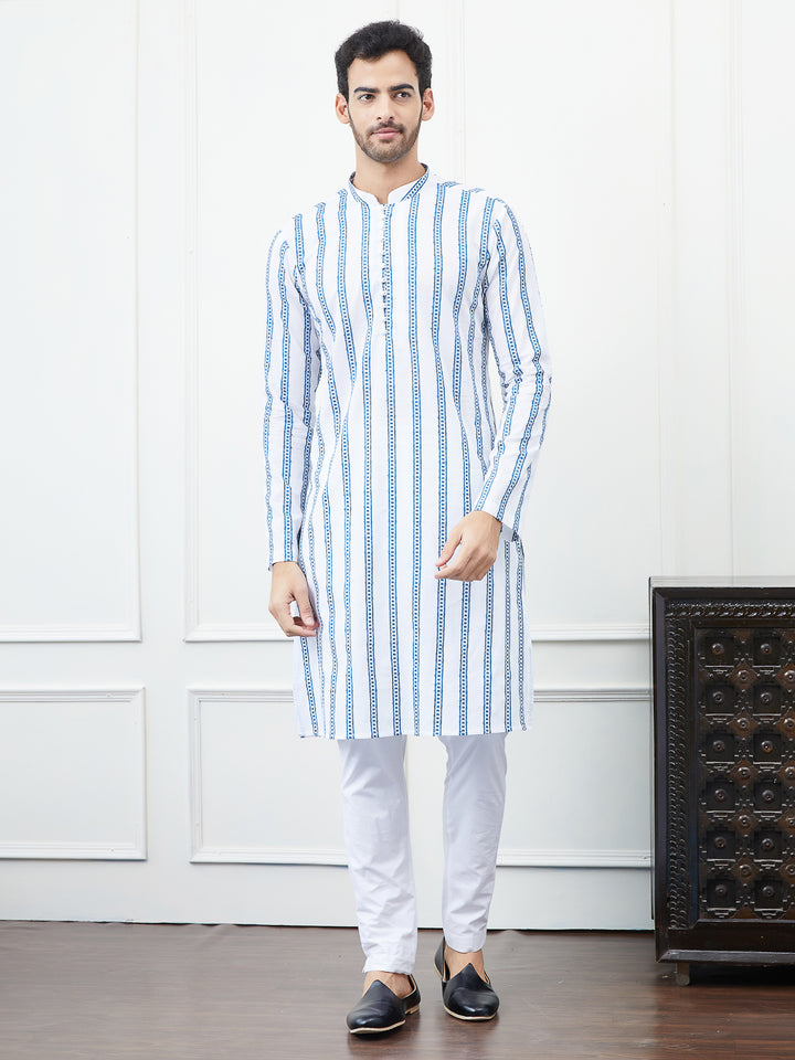 Embroidered Pure Cotton Straight Kurta