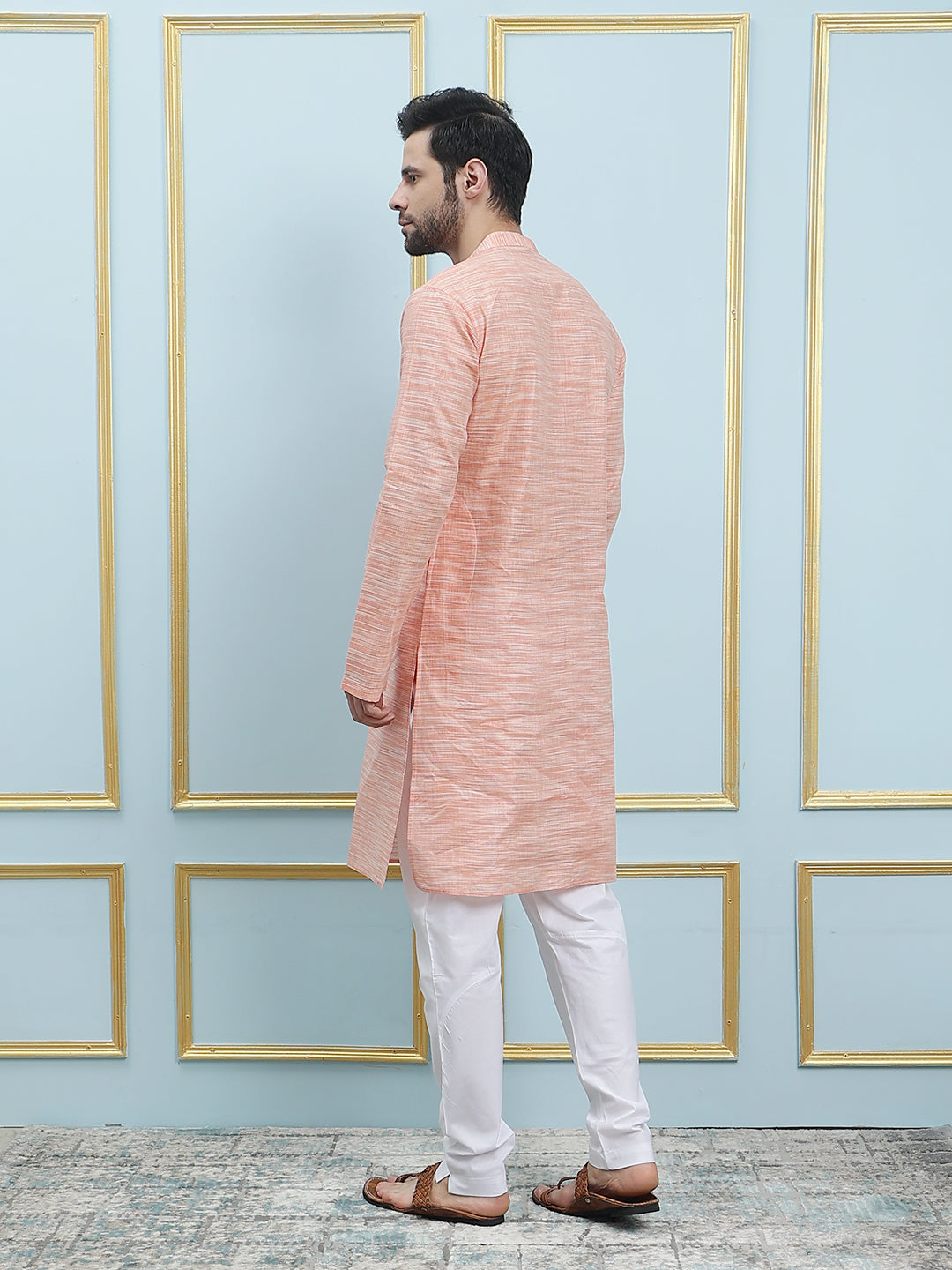 Solid Pure Cotton Straight Kurta with Pyjama