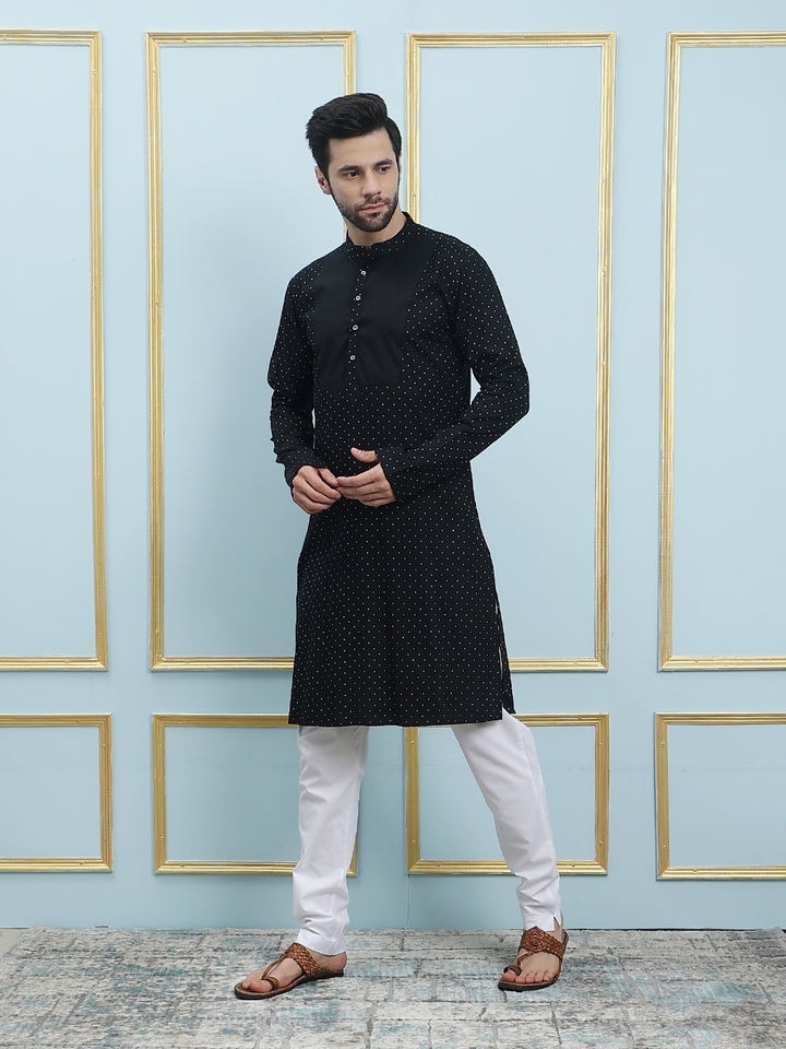 Printed Pure Cotton Straight Kurta with Pyjama