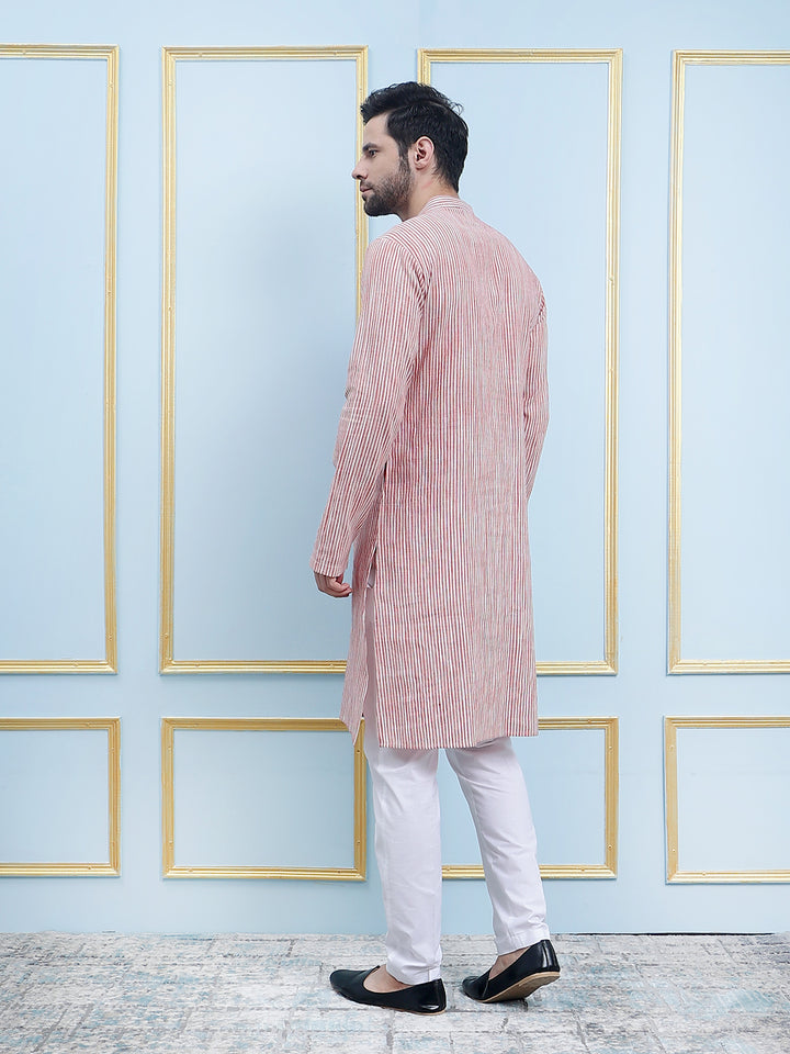 Thread Work Pure Cotton Kurta with Pyjama