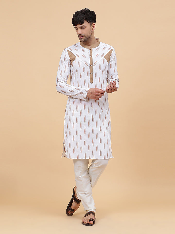 Ikat Printed Cotton Kurta