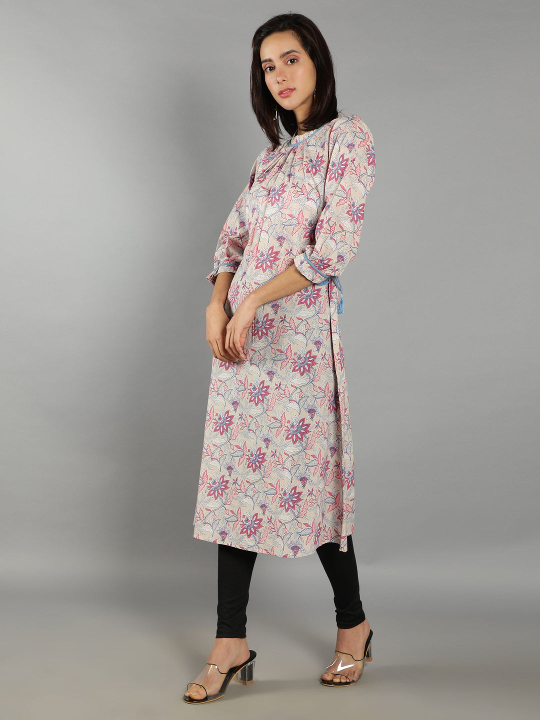 Floral Printed A-line Kurta