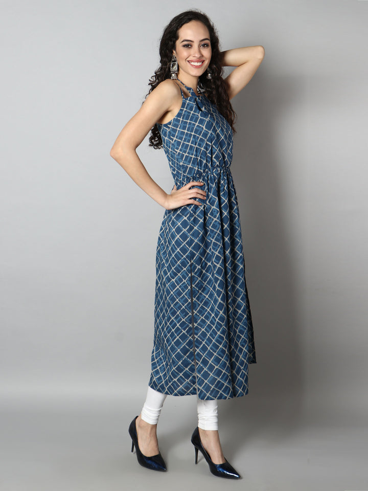 Printed Fit and Flared Kurta