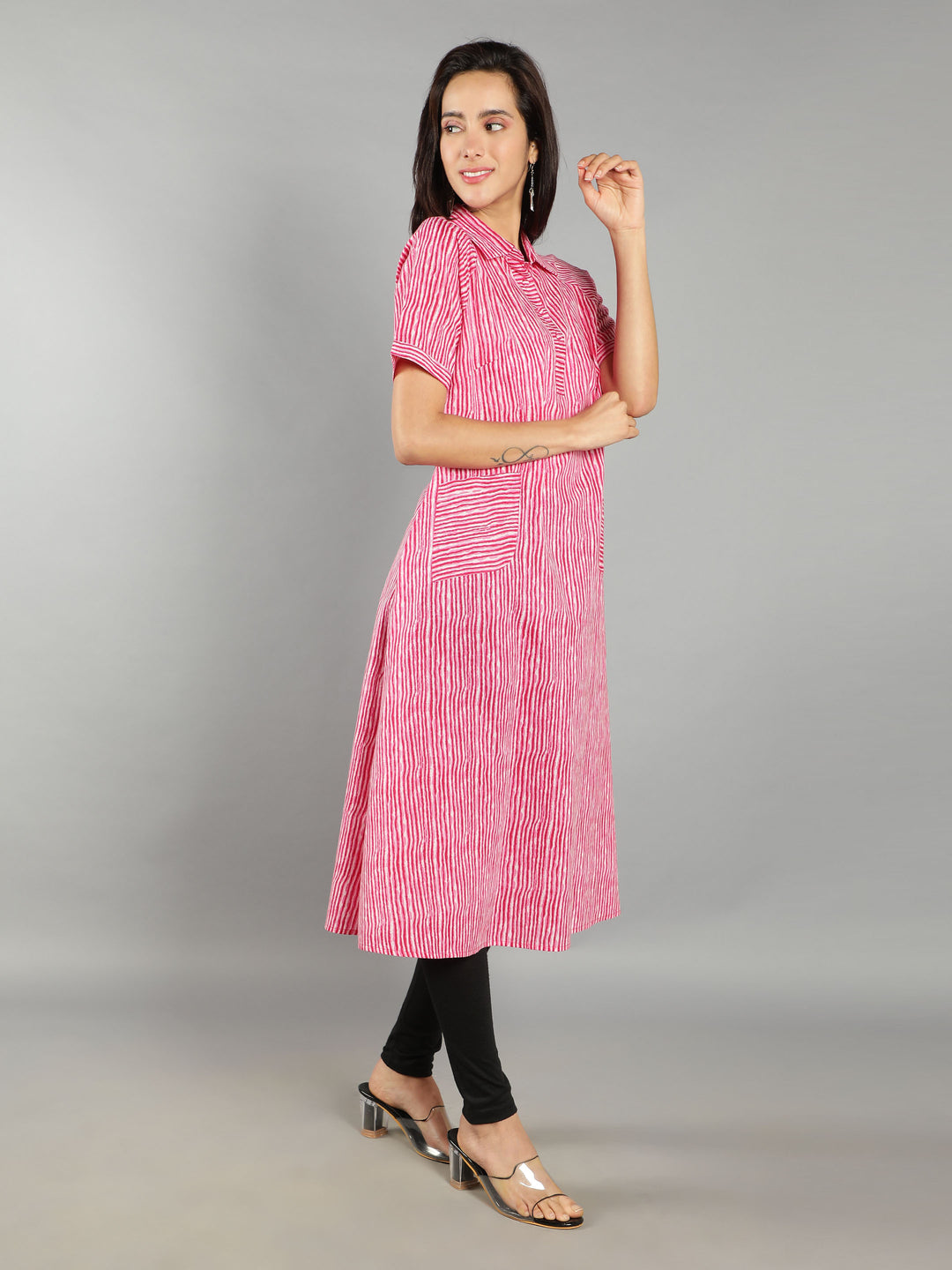 Striped Printed Kurta