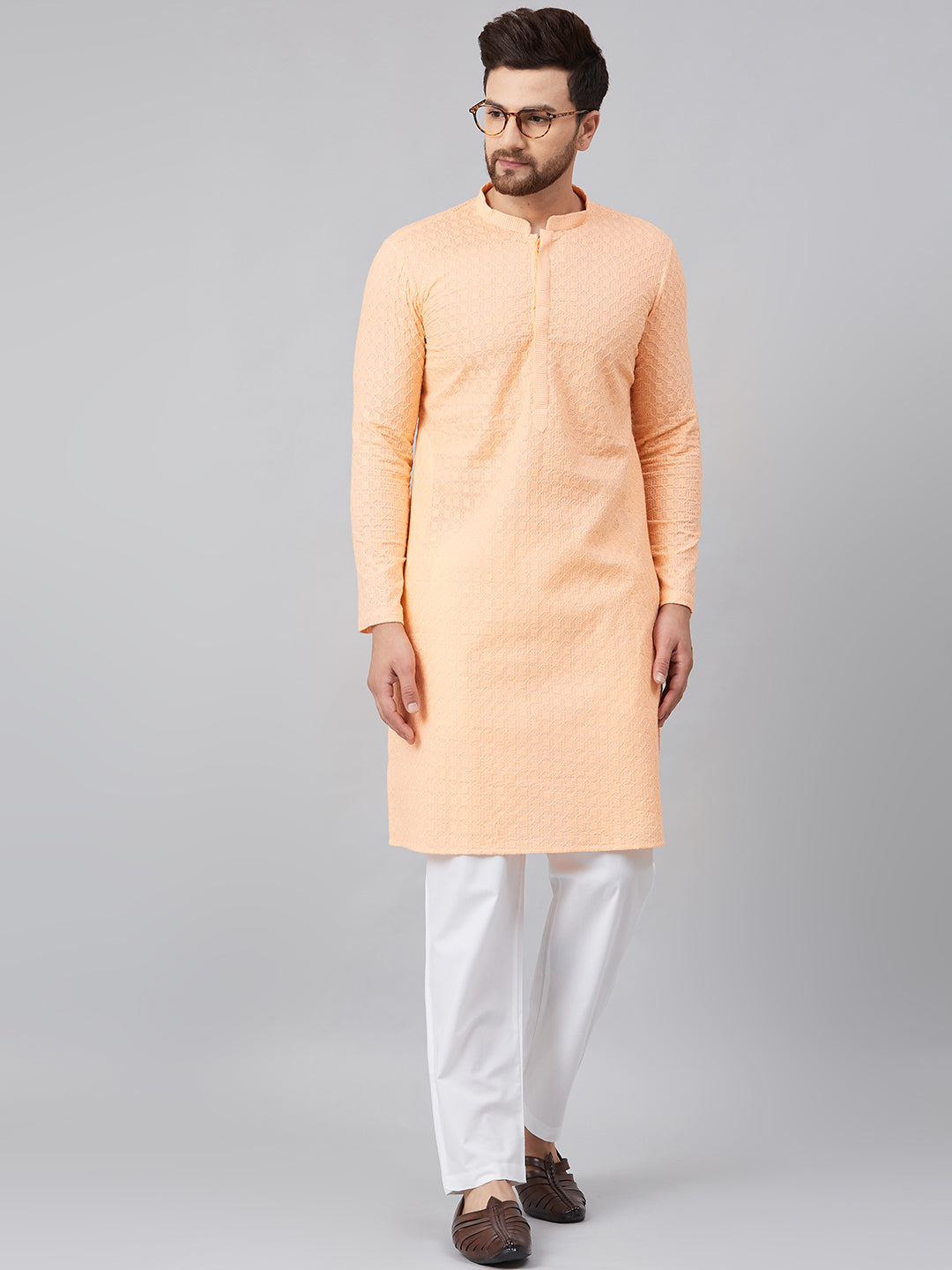 Chikankari Embroidered Straight kurta