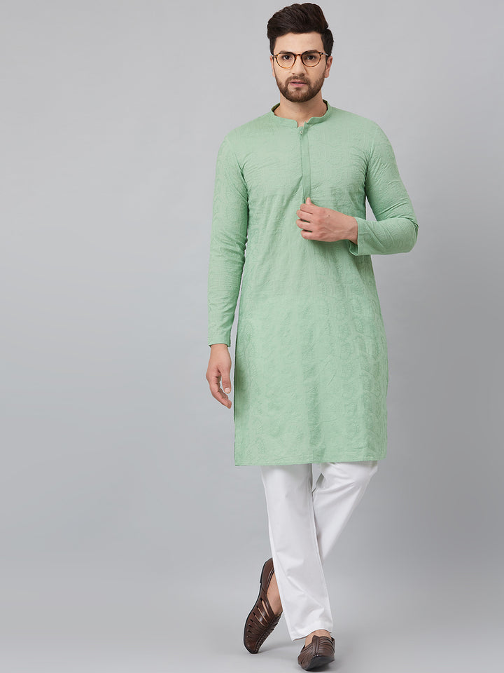 Chikankari Embroidered Straight kurta