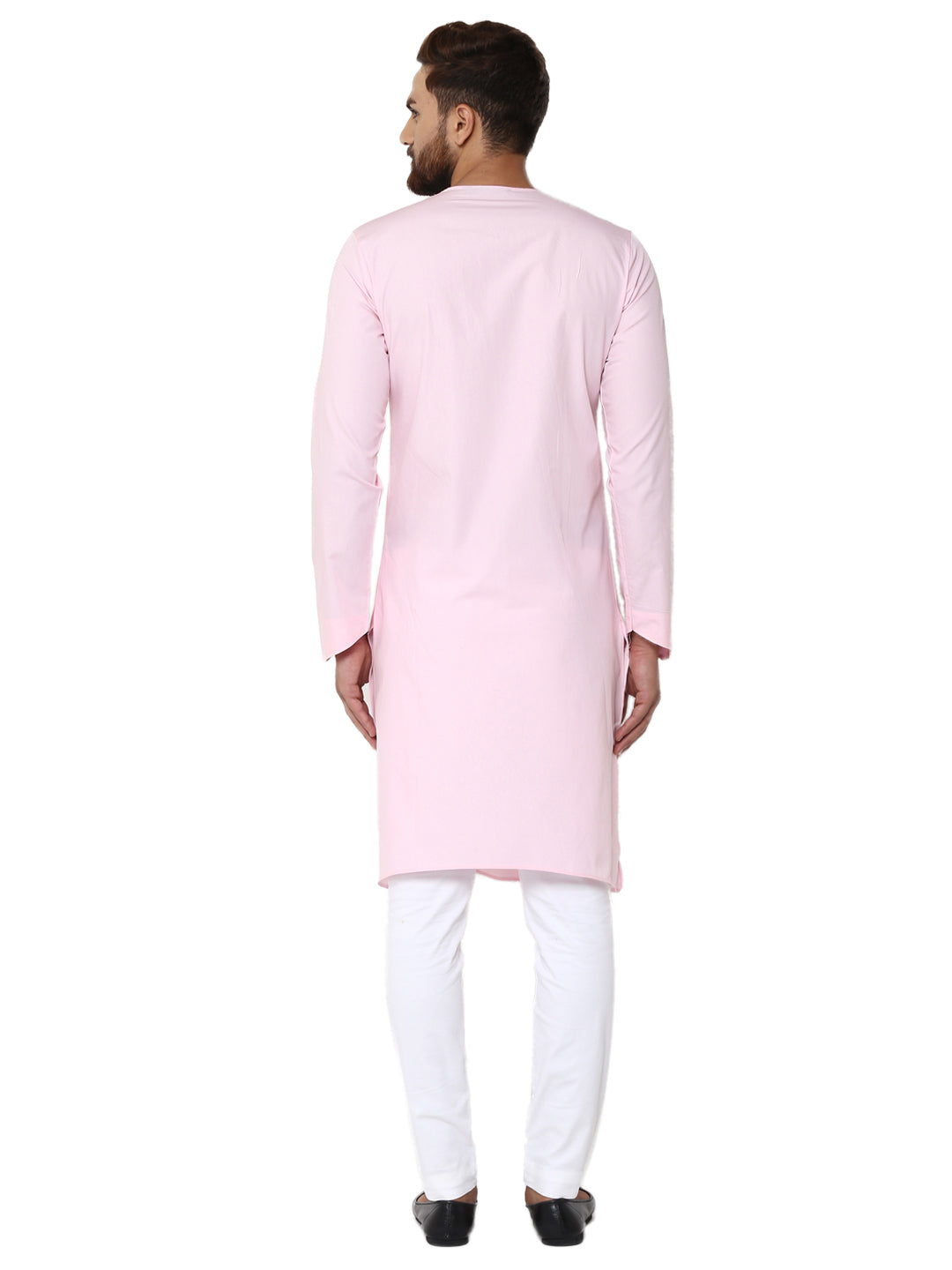 Pink Asymmetric Pure Cotton Kurta